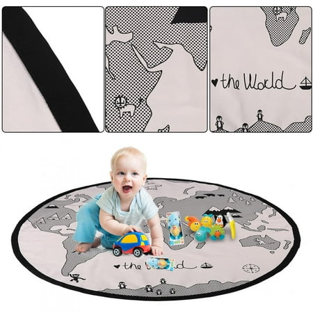 Tapis De Jeu Pour Bebe Lhcer Tapis De Jeu Pour Bebe Rond De 135 Cm Carte Du Monde Tapis De Sol Pour Enfant Tapis De Jeu Pour Bebe Walmart Canada
