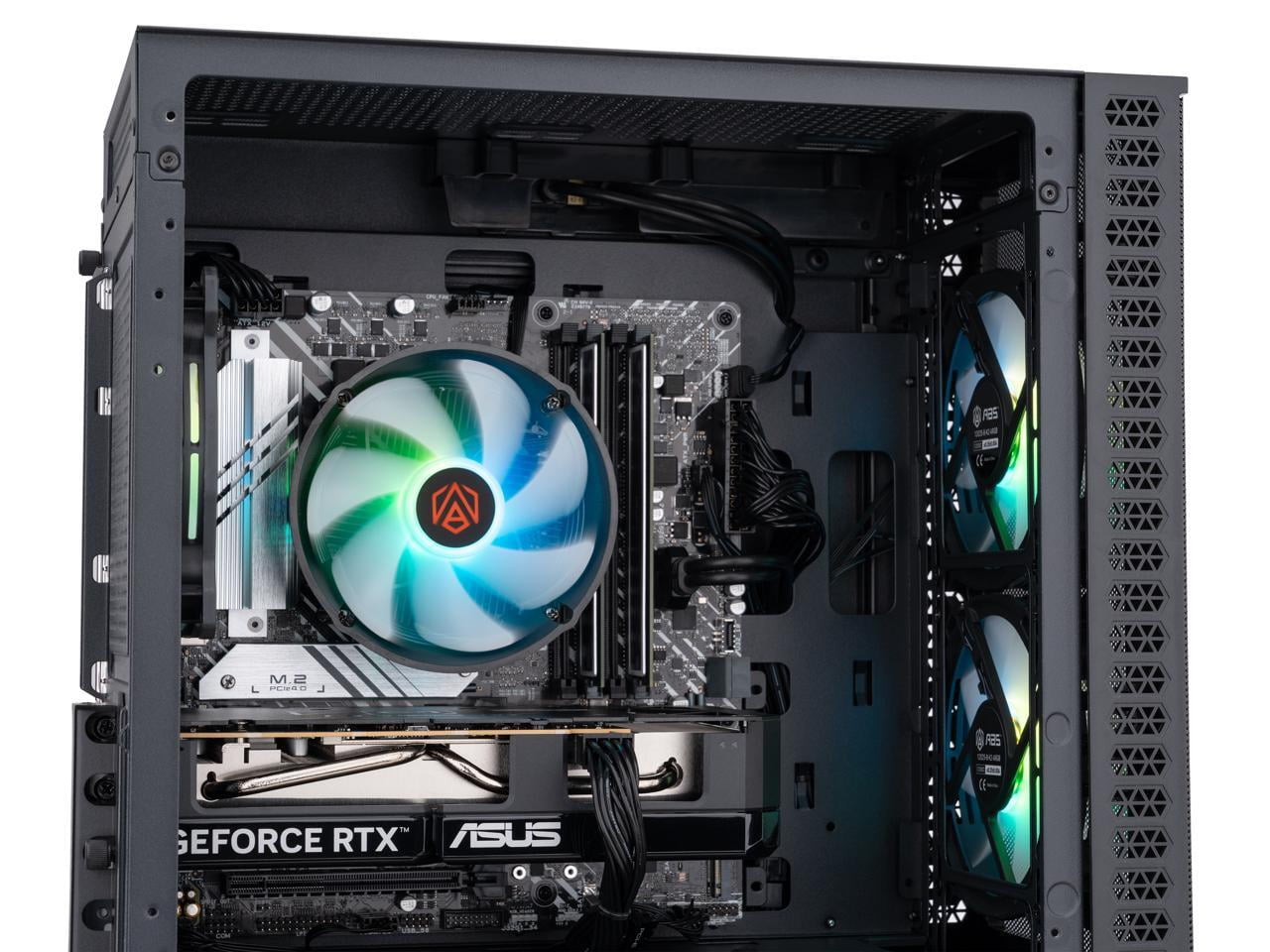ABS Cyclone Aqua Gaming PC Powered by Asus - Windows 11 - Intel Core i5-14400F - GeForce RTX 5060 - DLSS 4 - AI-Powered Performance - 32GB DDR4 3200 - 1TB M.2 NVMe SSD - CA14400F50602