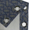 thumbnail image 4 of Ambesonne Floral Grommet Curtain, Droplet Motif, 50" x 72", Dark Blue Green, 4 of 6