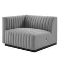 thumbnail image 4 of Modular Sofa Couch, Black Grey Gray, Fabric, French Living Lounge Cafe Lobby Hospitality Restaurant, Modern Contemporary HB34027, 4 of 14