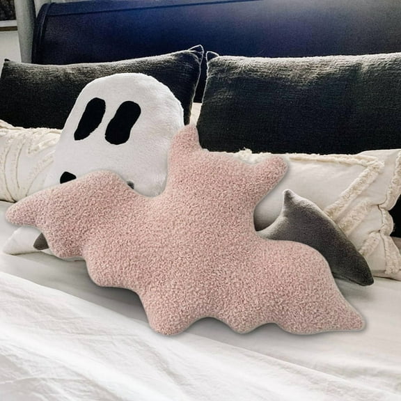 Halloween Bat Plush Pillow Bat Modeling Pillow Halloween Gothic Bat Plush Pillow Pink