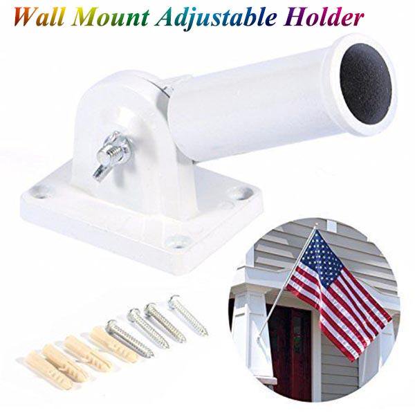 WALFRONT Flag Bracket, Wall Mounted Flag Holder,Wall Mount Adjustable