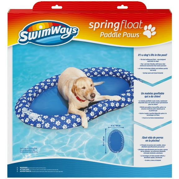 SwimWays Spring Float Paddle Paws Dog Pool Float - Large (65 lbs and Up)