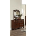 thumbnail image 2 of Vintage Formal Brown 6pc Bedroom Set Est king Size Bed Dresser Mirror Chest 2x Nightstands Furniture Floral Design HB FB, 2 of 6