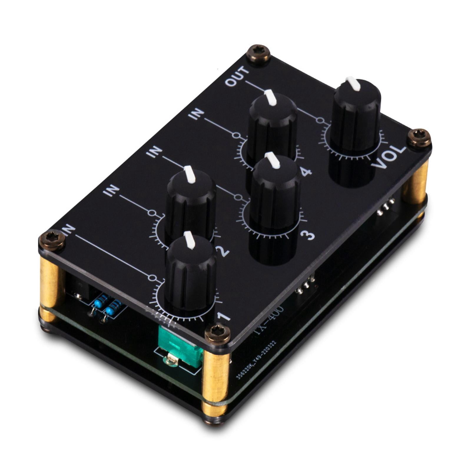 Ultra Low Noise 4 Channel Line Mixer 4 Stereo Channel Mini Audio Stereo Passive Mixer No Need External Power Supply
