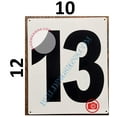 thumbnail image 2 of Large Number 13 Sign -Metal Sign - Parking LOT Number Sign (White,Aluminium,10X12)-EL ESTACIONAMIENTO LINE (ref-2201), 2 of 5