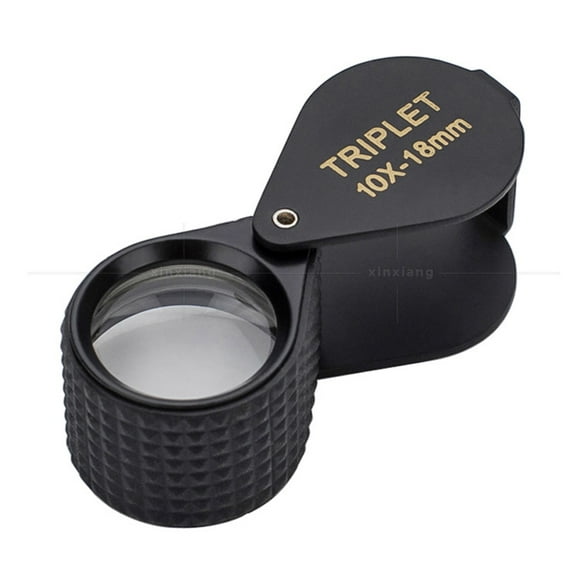 10x 18 Magnifier Jewelry Loupe Achromatic Light Optical Glass Pocket Gem Magnifier Tool Jeweler Stamp Philatelist Numismatic Coin