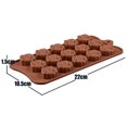 thumbnail image 2 of Kearding Molde de silicona para Chocolate de 15 rejillas, moldes reutilizables con forma de flor de rosa, molde para hornear en la cocina hecho a mano Cocina y Comedor Kearding JJ13695-00B, 2 of 6