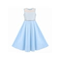 thumbnail image 1 of Girls Dress Blue Rhinestone Chiffon Bridesmaid Dance Party Maxi Gown 10 Years, 1 of 6