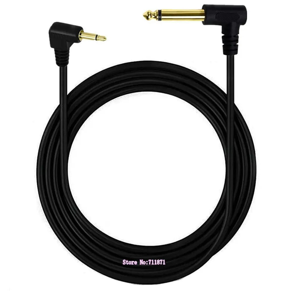 FOR Double Angle Elbow TS Mono 3.5 6.35 male Audio Adapter Cable Line 90 Degree 6.35mm 3.5mm Audio Cord Wire 3.5 6.35 TS TRS Line
