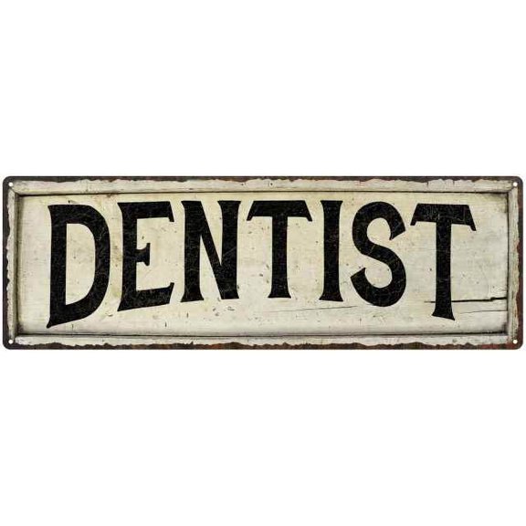 DENTIST Farmhouse Style Wood Look Sign Gift 6x18 Metal Decor 106180028141