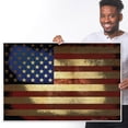 thumbnail image 2 of American Flag Sign, Vintage Rustic Wall Decor, 24x36 Corrugated Plastic, 2 of 7