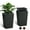 black, variant on Home Office 16 Inch Tall Planter Set of 2 Large Rattan Flower Pot with 2 Trays & a Water Level Monitor & Wheels Standing Planter Pots Outdoor and Indoor for Patio, Porch