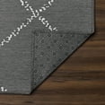 thumbnail image 3 of My Magic Carpet 5x7' Machine Washable Non-Slip Dining Living Room Rug, Medina Moroccan Diamond Grey, 3 of 5