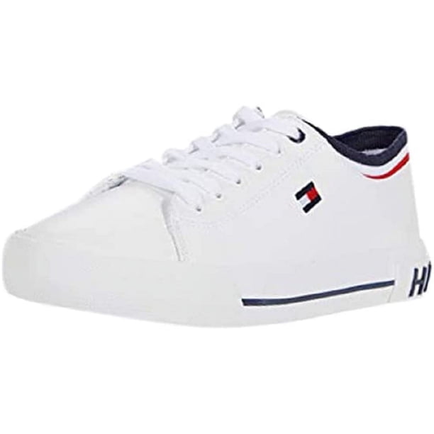 Zapatilla Tommy Hilfiger Fauna para mujer, blanca/Signature, talla 8