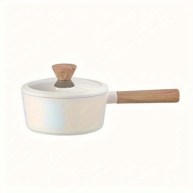 DssengNon Stick Sauce Pan 2QT 7 Inch With Easy-Clean Silicone-Edge Glass Lid Compatible With Multiple Stovetops