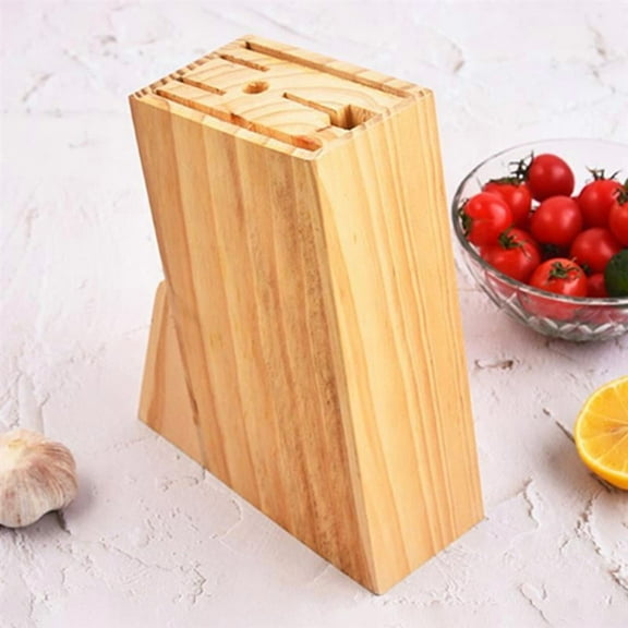 Cutlery Storage Rack Multi Socket Knife Holder, Wooden Knife Stand Multipurpose Cutters Stand Holder Storage Rack For Kitchen