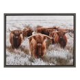 thumbnail image 3 of Hometrends Sylvania Highland Cows Framed Canvas Wall Art, 3 of 4