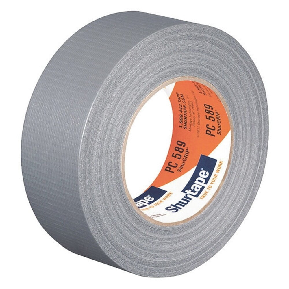 Shurtape Duct Tape, Silver, 60-1/8 yd L, 1-7/8 in W, PK24 152300