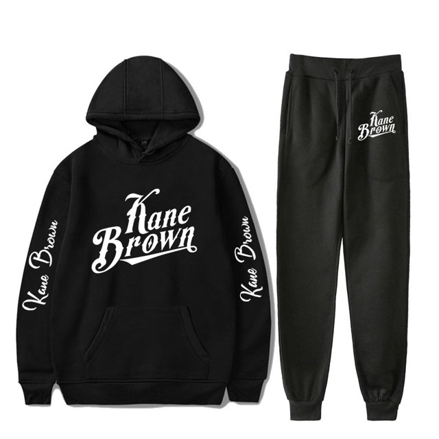 Kane Brown Rapper Two Piece Set Sweatshirts+Sweatpants Women Men Hoodies Jogger Pants