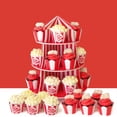 thumbnail image 5 of Popcorn Cupcake Wrappers - Red and White Striped - Cute Circus Party Supplies and Carnival Decorations - Movie Night Theme - Easy Set Up For Birthday Parties and Celebrations - Set of 48, 5 of 7