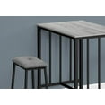 thumbnail image 4 of Monarch Specialties Dining Set, 3pcs Set, Counter Height, 36" Rectangular, Small, Kitchen, Brown Laminate, Black Metal, Contemporary, 4 of 4