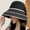 black, variant on Summer Sun -Shade Fisherman Hat Female New Sweet Big Hat Brim, Sun Hat, Plain Face, Face Bow Hat