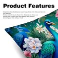 thumbnail image 2 of Peacock Chair Pillow Covers Set with Velvet Material, Unique Patterns, 16x16, 18x18, 20x20 Inches, 2 Items Included for Throw Pillows, Pillow Inserts, 2 of 6
