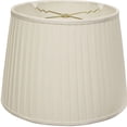 thumbnail image 4 of 18" White Paperback Linen Lampshade with Side Pleats, 4 of 5
