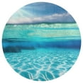 thumbnail image 3 of Bright Sunshine Through Deep Blue Sea Round Small Area Rug, Print Non Slip Washable Floor Mat, Soft Throw Rug for Living Room, Powder Room Entryway, Bathroom, Bedside, 3 of 6