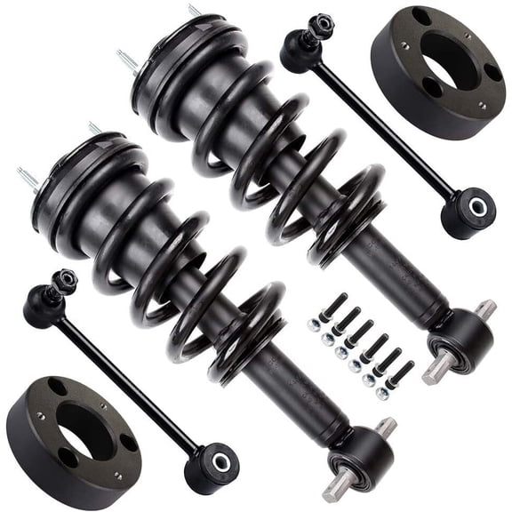 SCITOO 6pcs Suspension Kit Stabilizer Bars 139105 Front Complete Strut Coil Spring Assembly Struts Shocks 2.5 inch front leveling lift kit for 07-13 for Chevy Avalanche Suburban Tahoe for GMC Yukon