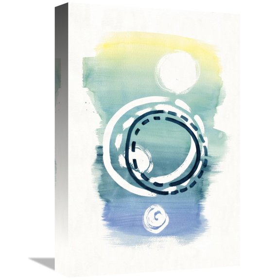 Global Gallery's 'Offset Shapes Circle' By Elyse DeNeige Stretched Canvas Wall Art