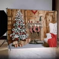 thumbnail image 2 of Christmas02 Photo Studio Background Xmas Trees Fireplace Backdrops Western Living Room Party rations Back Drop, 2 of 8