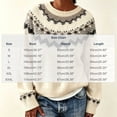 thumbnail image 3 of Women's Fair Isle Sweater Crew Neck Long Sleeve Loose Fit Casual Pullover Top, 3 of 5