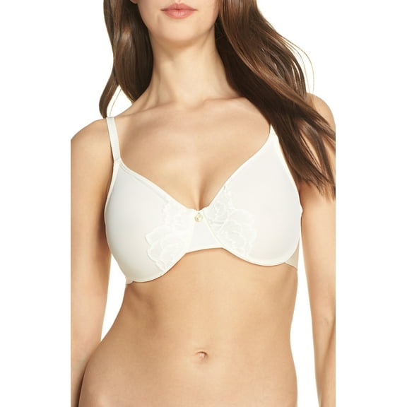 Chantelle Women's Orangerie Full Coverage Underwire Minimizer Bra, Ivory, Size 34F (DDD US) - Ivory