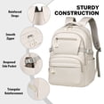 thumbnail image 4 of Gynky School Backpack, Large Capacity Bookbag Cute Girlish Water-Resistant Laptop Backpacks for Teen Adults Tween, Fashion Aesthetic Lightweight Travel Daypack for Women Middle School College, 4 of 10