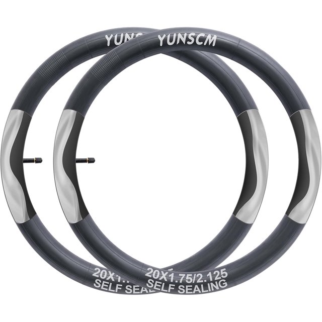 WWS-YUNSCM 2 Pcs Tubes de Vélo Auto-Scellants 20 Pouces 20 x 1.75/2.25 AV32mm Super Réparation Automatique, Résistant aux Crevaisons Compatible avec 20x1.75/1.95/2.0/2.10.125/2.20/2.25 Pneus de Vélo Schrader Va