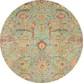 thumbnail image 1 of Ahgly Company Indoor Round Abstract Olive Green Oriental Area Rugs, 5' Round, 1 of 6