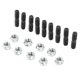 thumbnail image 3 of Kit de 9 écrous de blocage pour goujons turbo M10 x 1,25, accessoire pour voiture, compatible avec Mitsubishi, 3 of 4