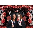 thumbnail image 7 of 8x6FT Congrats Grad Backdrop 2026 Graduation Party Decorations Black Red Ballon Glitter Photography Background Class of 2026 School Party Supplies Vinyl, 7 of 7