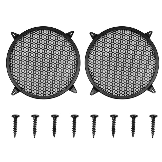 Cubierta De Altavoz 12 Negro De Malla De Plástico, Protector De Parrilla De Subwoofer Woofer 2Pcs