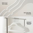 thumbnail image 2 of Utopia Home Velvet Hangers 50 Pack – Luxury Non-Slip Slim Pant & Coat Hangers, Strong Space-Saving Clothes Hangers with Pants Bar and 360° Swivel Hook – White, 2 of 8
