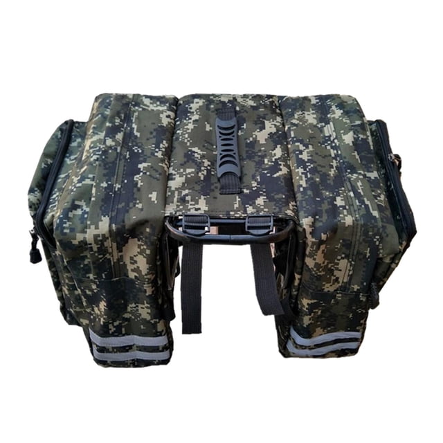 Bike Rear Backseat Cycling Pannier Rack Trunk Storage Bag Pouch Green