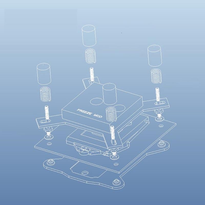Computer G1/4 Thread Waterblock Acrylic+Copper Water Cooling CPU Cooler Radiator