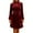 Wine, variant on CIENVNSTG Women Velvet Y2k Dresses A Line Dress Cutout Long Lantern Sleeve Stand Collar Waist Dress Casual Elegant Dresses Army Green S
