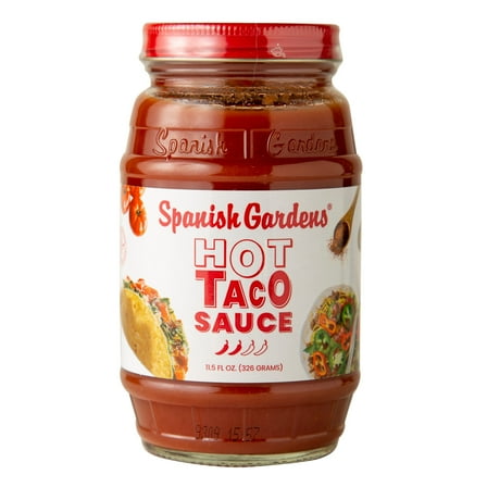 Spanish Gardens Taco Sauce, Hot, 11.5 oz (Shelf-Stable)
