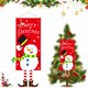 thumbnail image 3 of 2 banderas colgantes de Navidad, decoraciones de pancartas de Feliz Navidad, pancartas colgantes de Navidad, bandera colgante de Papá Noel, árbol de Navidad, alce, muñeco de nieve, banderas de decoración navideña Rojo Verde RV011031-01246SDJ, 3 of 5