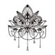 thumbnail image 1 of Arte de pared de metal floral colgante, decoración, escultura decorativa de pared, flor para dormitorio 30 centímetros, 1 of 7