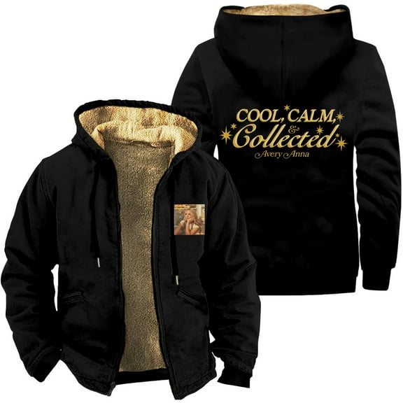 Avery Anna Breakup Over Breakfast Zipper Hoodies Casual Thick Sweatshirt Fashion Coat