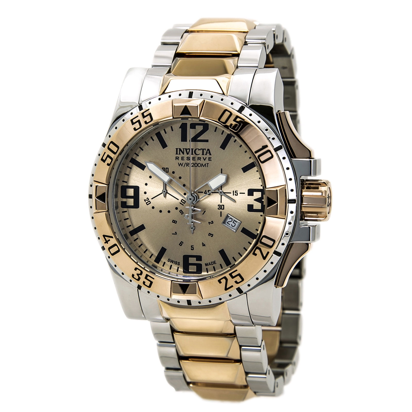 Invicta 80381 Men's Excursion Chronograph Rose Gold Dial Two Tone ...